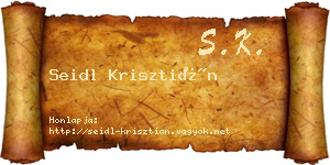 Seidl Krisztián névjegykártya