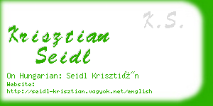 krisztian seidl business card